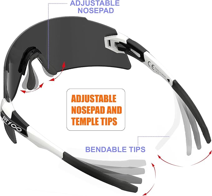 RIDE YOUR WAY Professional wrap around Frameless Cycling Sunglasses for Men and Women