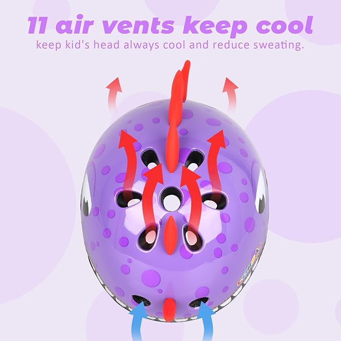 Toddler Kids Bike Helmet, Adjustable and Multi-Sport, 3 Sizes for Ages 1-2-3-5-8-14 Years Child Infant Boys Girls