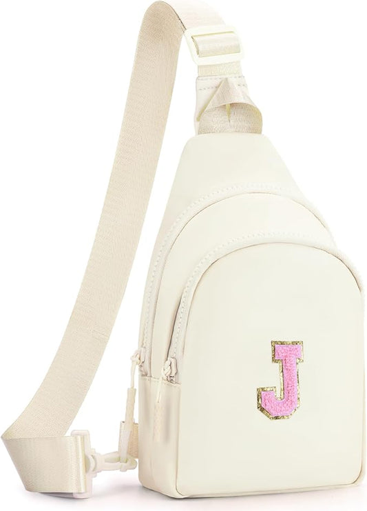 Birthday Gift for 5 6 7 8 9 10 11 12 13 14 15 16 Year Old Girls Fanny Pack Crossbody Bags for Women,Cute Trendy Stuff - Cream,J