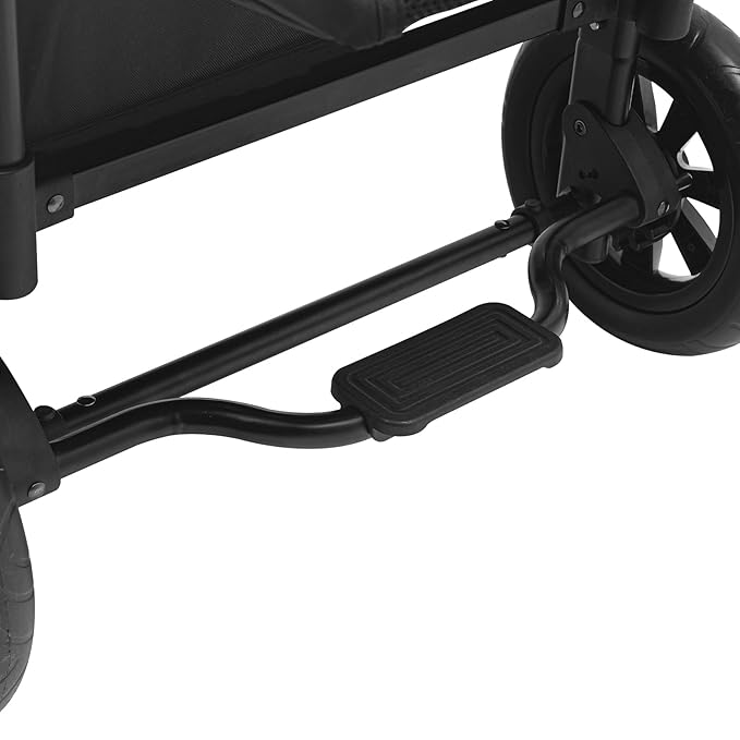 2-Seat Stroller Wagon with 5-Point Harnesses, Collapsible Wagon Stroller for 2 Kids with Adjustable Push Handle & Sun Canopy, Kids Wagon Cart for Children Aged 0-6 Years