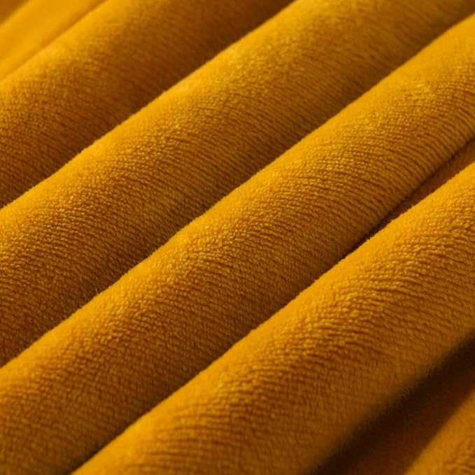 NANPIPER Throw Blanket Warm Sherpa Blanket Soft Fuzzy Plush Reversible Fleece Microfiber for Bed/Couch(60"x80",Ginger Yellow)