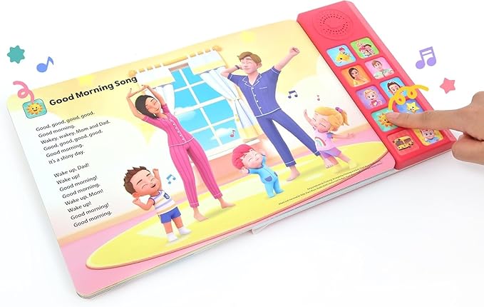 Pinkfong Bebefinn Sing-Along Nursery Rhymes Sound Book – 10 Button Musical Baby Shark Book for Toddlers 1-3 | Includes Songs from ‘Bebefinn Best Nursery Rhymes’ Digital Album (Amazon Music)