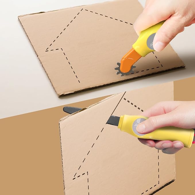 Cardboard Construction Tool for Kids – 2 PCS DIY Cutting Tools & Educational Toys for Family & Team Projects – Creative STEM Building Kit for Boys & Girls Ages 5+