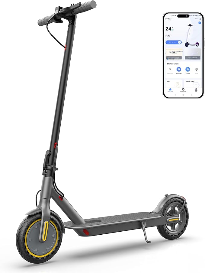 E Scooter for Adults 19-22 MPH 350/500W Motor 281/441Wh Battery,8.5"/10" Tires,Motorized Scooter Up to 22 Miles Range, Foldable Scooter with Double Shock Absorption/Bearing 265 LBS/APP Control
