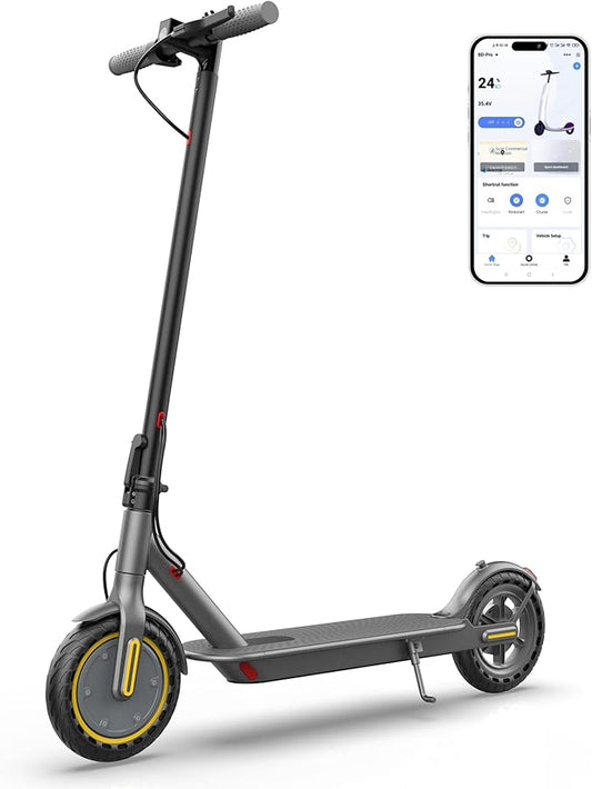 E Scooter for Adults 19-22 MPH 350/500W Motor 281/441Wh Battery,8.5"/10" Tires,Motorized Scooter Up to 22 Miles Range, Foldable Scooter with Double Shock Absorption/Bearing 265 LBS/APP Control