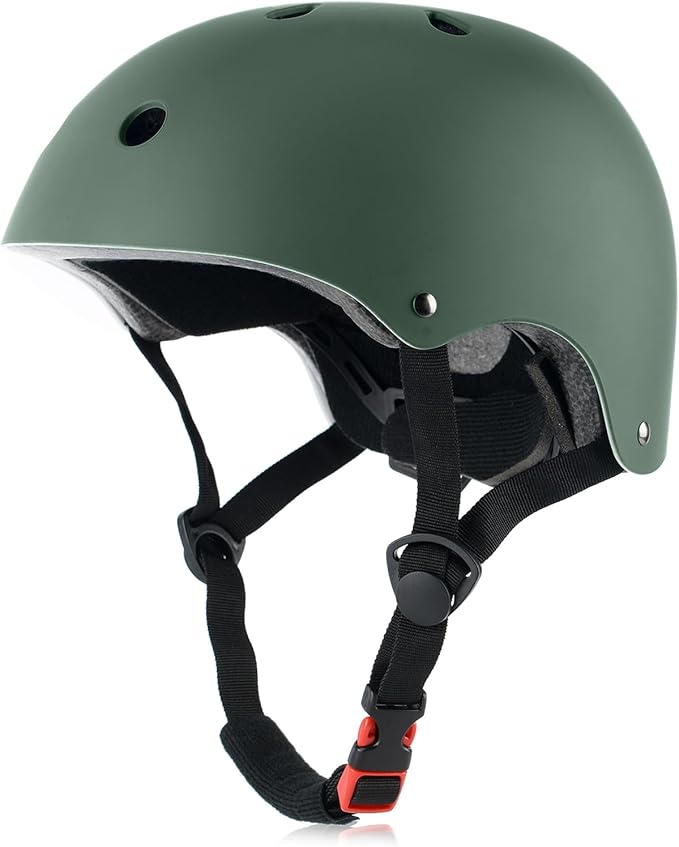 Skateboard Bike Helmet, Lightweight Adjustable, Multi-Sport for Bicycle Skate Scooter, 3 Sizes for Adult Youth & Kids