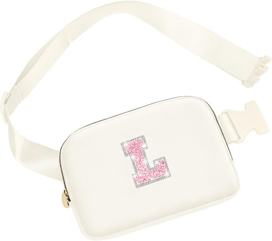 Christmas Gift for 5 6 7 8 9 10 11 12 13 14 15 Teen Girls Kids, Teacher Gifts, Teacher Gifts for Women,Teacher Thank You Gifts Ideas, Fanny Pack Crossbody Bag Belt Bag Cute Stuff（ Cream, L ）