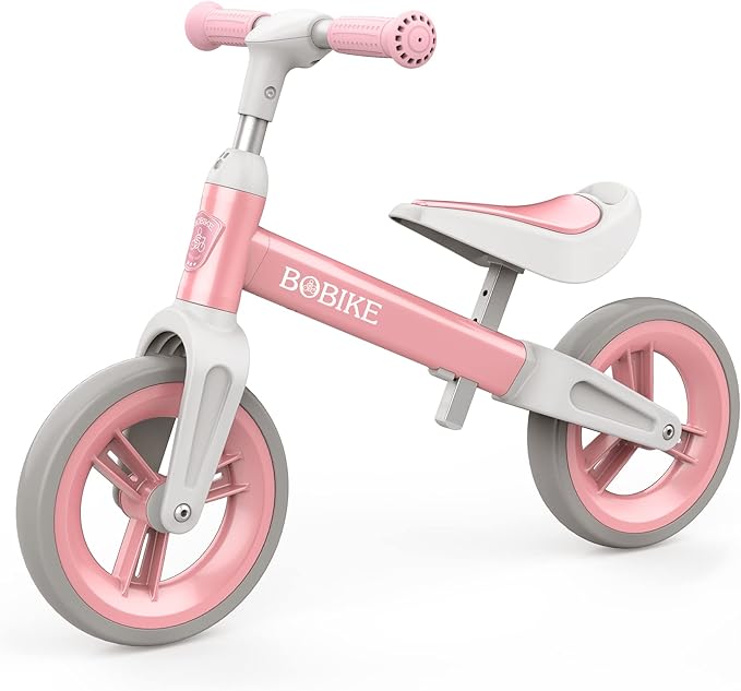 Bobike Toddler Balance Bike Toys for 1 to 4 Year Old Girls Boys Adjustable Seat and Handlebar No-Pedal Training Bike Best Gifts for Kids