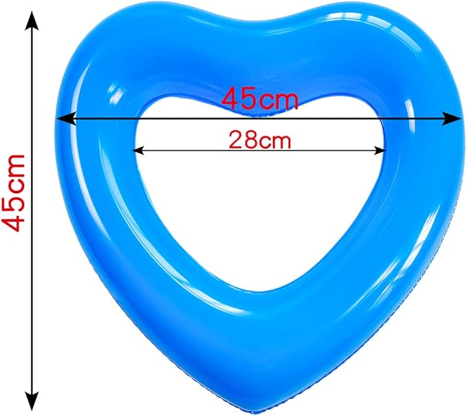 ZHUYNXIR Heart Swimming Pool Float Loungers Tube, Water Fun Beach Party Toys for Kids，Birthday Scene Layout Props.