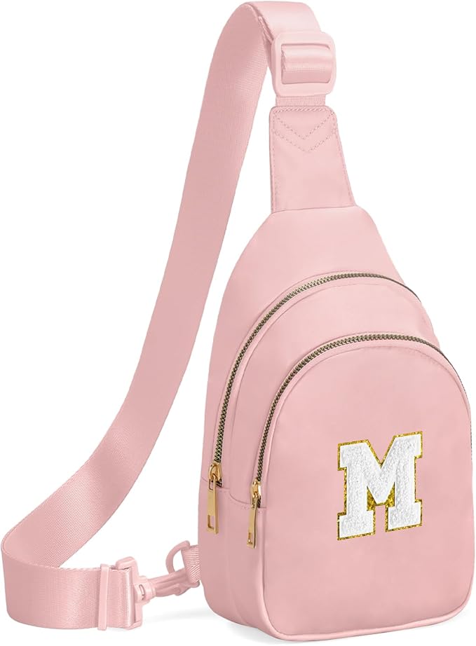Birthday Gifts for 7 8 9 10 11 12 13 Year Old Girls Small Initial Sling Bag Cross Body Bag Fanny Pack for Girls