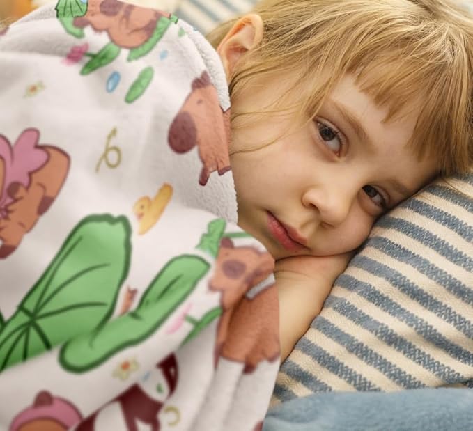 Christmas Capybara Gifts, Capybara Blanket 50"x40", Capybara Gifts for Girls, Birthday Gift for Capybara Lover, Just A Girl Who Loves Capybaras