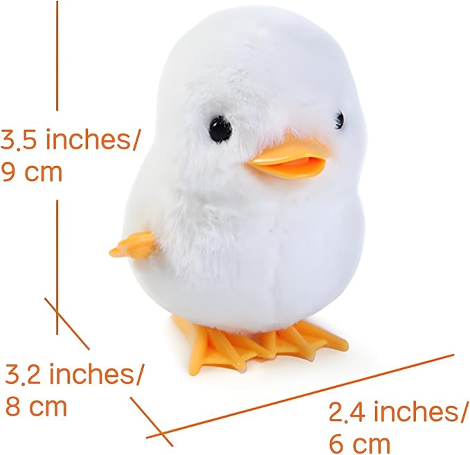 Easter Wind-Up Plush Toys Fluffy Realistic Jumping Chicks & Ducks for Kids (Pack of 4)