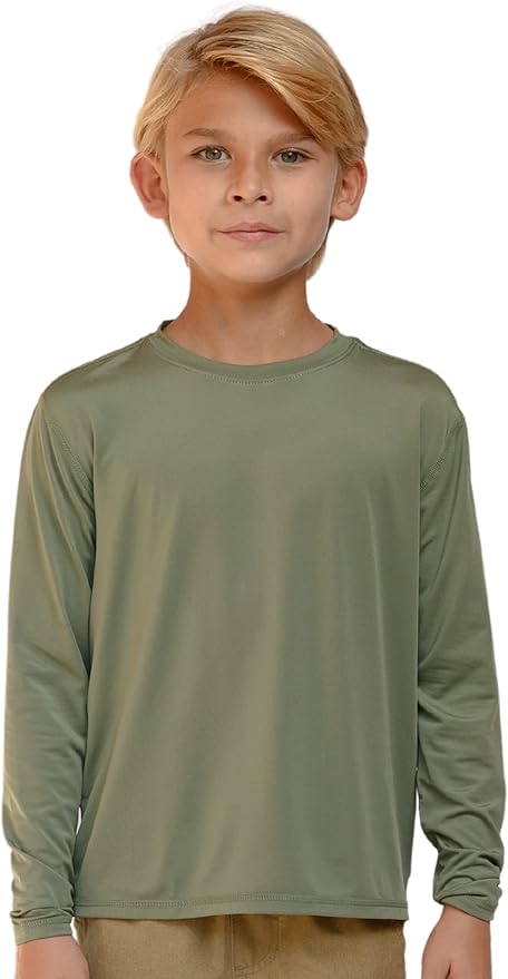 INGEAR Boys' Rash Guard UPF 50+ Swim Shirt - Lightweight, Quick-Dry, Durable Sun Protection for Swimming, Sizes XS-XL
