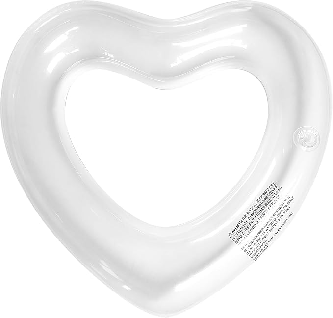 ZHUYNXIR Heart Swimming Pool Float Loungers Tube, Water Fun Beach Party Toys for Kids，Birthday Scene Layout Props.
