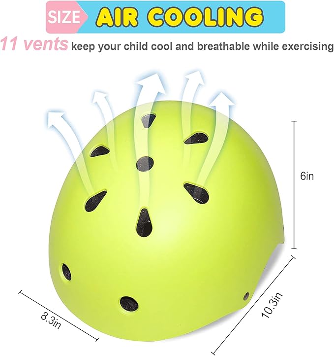 BURSUN Kids Bike Helmet Ventilation & Adjustable Toddler Helmet for Ages 2-14 Kids Boys Girls Multi-Sport Helmet for Skateboard Roller Skateing Bicycle Scooter blance Bike