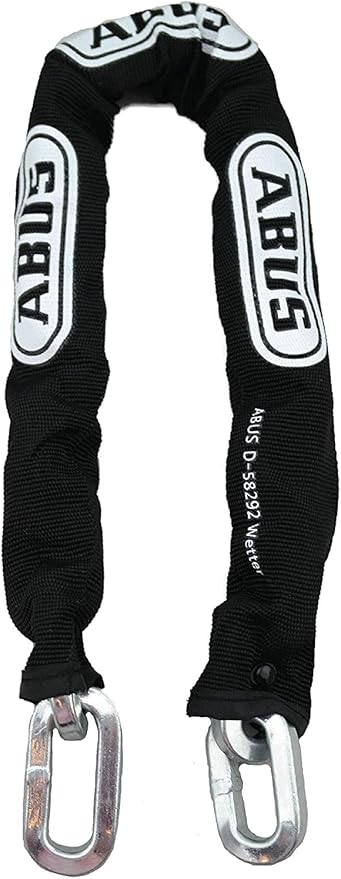 ABUS Hardened Steel 8KS 2 Foot 5/16" Thick Square Security Chain for Bikes, Containers, Trailers, ATV's, Motorcycles and Personal/Industrial Property