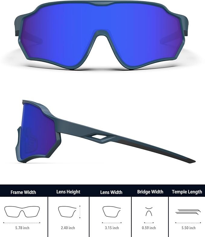 BEACOOL Polarized Running Sunglasses for Men Women UV400 Protection TR90 Sport Sunglasses for Fishing Cycling Baseball