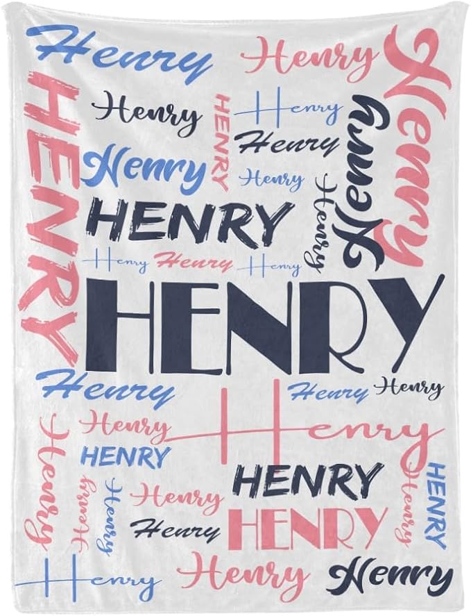 Dr.TOUGH Personalized Name Blanket Personalized Blanket for Adult Kids Flannel Customized Personalized Blankets and Throws