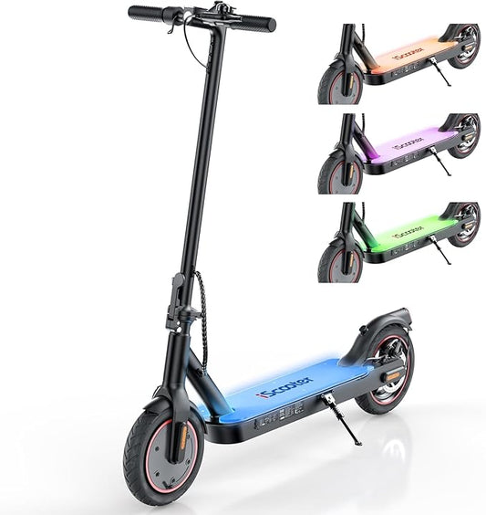 iScooter Electric Scooter for Adults, 23/18/12 Miles Long Range,22/19/18 Mph Top Speed, Commuting Electric Scooter with Cruise Control, Double Braking Systems Escooter for Adults and Teens