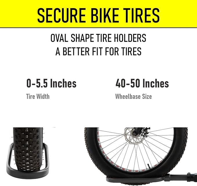 2 Inch Hitch Bike Rack for Car Hitch-Mount, Hitch Ebike Rack for Car 1 Bike, Car Bicycle Rack for SUV (All Black)