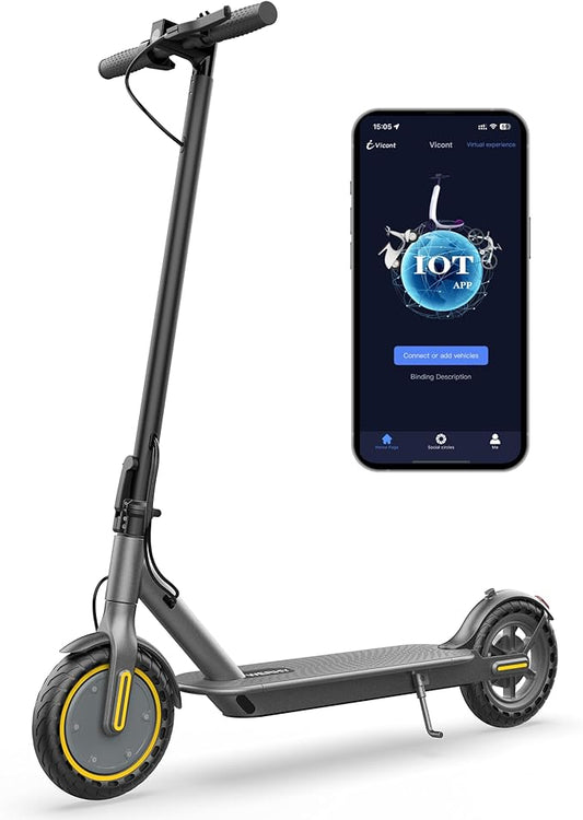 WERHY Electric Scooter, 8.5"/10"/14" Tire, Powerful 350/500W Motor, Top Speed 19/22 MPH, 21-49Miles Max Range, Folding Escooter for Adults & Teens with Dual Braking