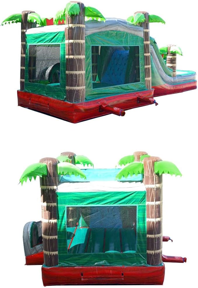 TentandTable Inflatable Bounce House Water Slide for Kids 5-12 Large, Commercial Grade Mega Bouncy Castle for Adults, Jump House, Includes Electric Air Blower, 32' L x 16' W x 15' H, Red Marble