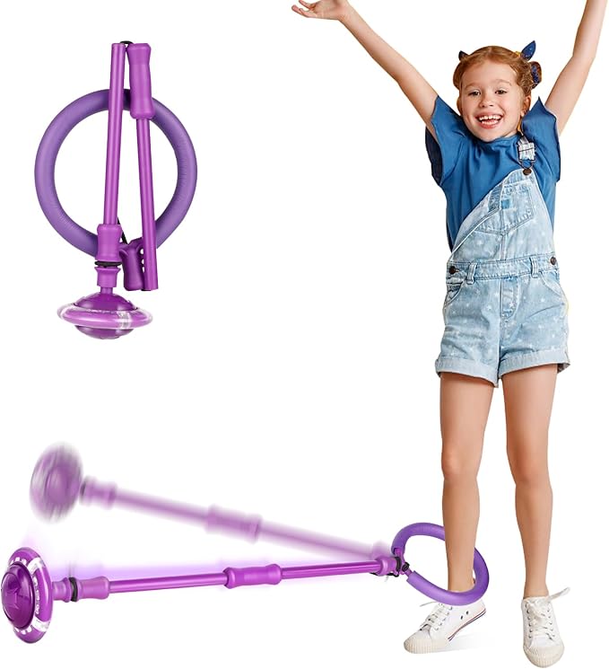 Skip Ball - Foldable Colorful Flash Wheel Indoor Outdoor Game Fitness Toys for Kids, Cool Kids Toys Christmas Birthday Gifts for Girls Boys Age 6 7 8 9 10+ Year Old