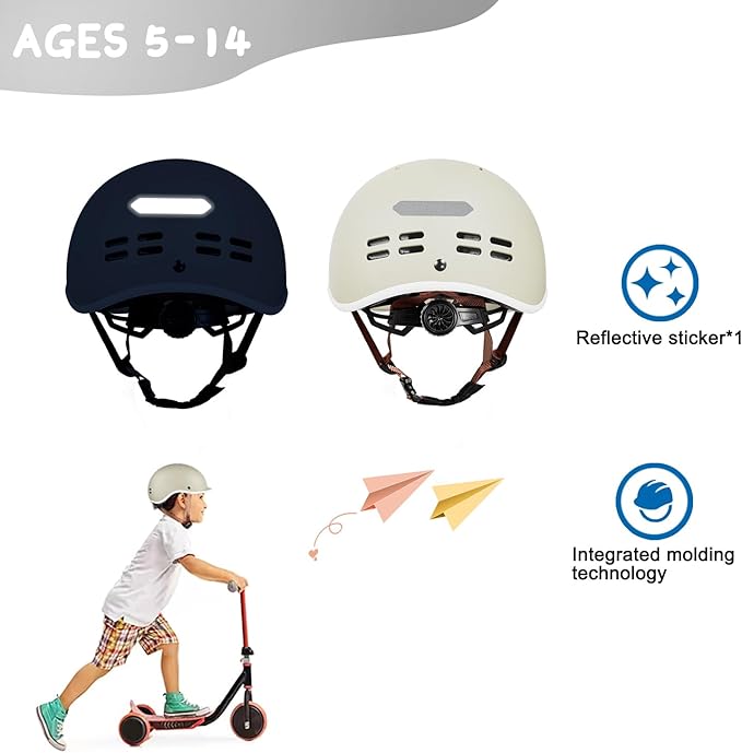 Kids Helmet, SIFVO Kids Bike Helmet Skateboard Helmet Scooter Helmet All-Round Protection Boys Girls Bike Helmet Kids to Youth Extended Visor Adjustable & Durable 51-55cm