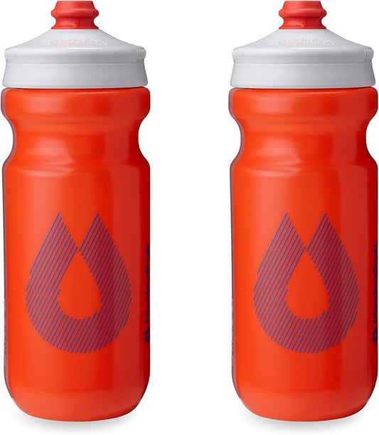 HydraPak Breakaway Surge Lightweight Bike Water Bottle 2-Pack (20oz, 25oz, 30oz) - High Flow, Cycling & Sports Squeeze Bottle
