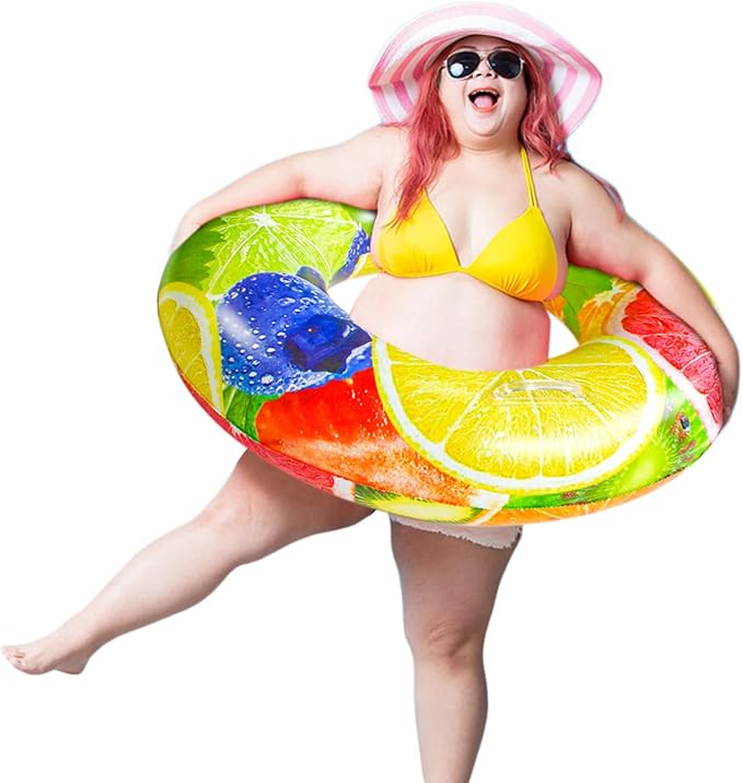 Pool Floats for Adults and Kids, Swim Ring Tube for Kids, Pool Floats with 2 Handles, Beach Floats Suitable for Adults and Kids