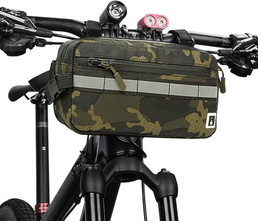 Waterproof Bike Handlebar Bag (Green Camo)