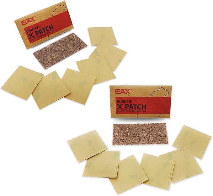 Pax 14 Pcs Lightweight Clear Glueless Tire Puncture Bike Tube Patch Kit, Multipurpose Transparent Self-Adhesive Patch for Inflatable Rubber, Pool Boat, Swimming Tube, Rain Boots & Umbrellas