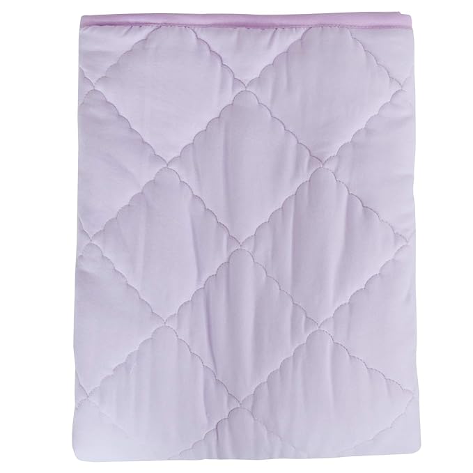 NTBAY Down Alternative Toddler Comforter, Lightweight and Warm Solid Color Baby Crib Quilted Blanket, 39x47 inches, Light Purple