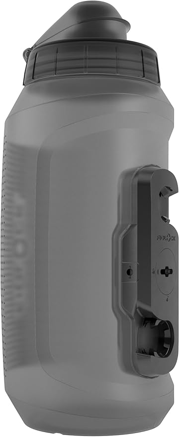 FIDLOCK Twist Bottle 750ml/25oz + Base Systems | New Leak-Proof, Self-Sealing Bottle Cap | Bike Water Bottle Holder with No Screws & Attached Bottle | Cage Free Magnetic Rack | Smoke