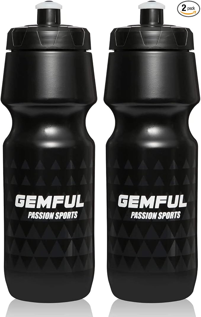GEMFUL Bike Water Bottle BPA Free 750 ml 2 Pack