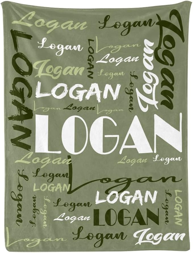 Dr.TOUGH Personalized Name Blanket Personalized Blanket for Adult Kids Flannel Customized Personalized Blankets and Throws