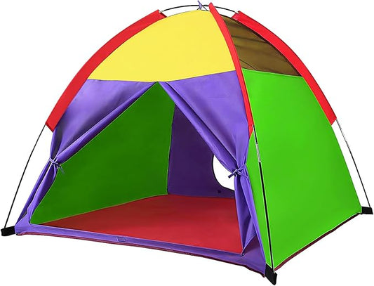 Alvantor Play Tents for Kids Pop Up Tent Toddler Tent Indoor/Outdoor for Children Boys Girls Pets Tent Portable Playhouse Camping Playground 58"x58"x47" Rainbow