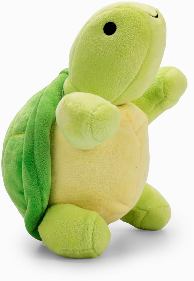 Flourish Pets 3 in 1 Multi-Layer Chew Toy for Active Dogs | Non-Toxic BPA Free Double Stitched Soft Fabric Exterior Dog Toys | Long-Lasting Dog Plush Toys - Large Turtle 9.5"