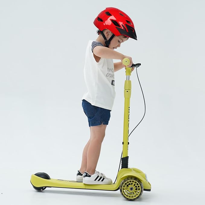 Kids Bike Helmet, Youth Toddler Boys Girls Helmets, 2 Size Adjustable for Ages 2-3-5-8-14 Years, Child Helmet with Visor and LED Light, Lightweight Multi-Sport Bicycle Scooter Cycling Helmets