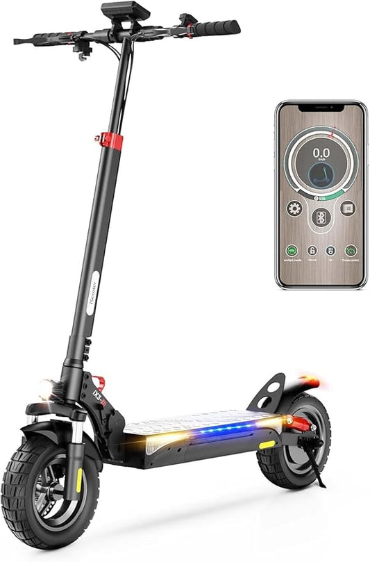 iScooter Electric Scooter, 10" Tires, 800W Motor E-Scooter Up to 25/28 Miles Range, Top Speed 24/28 MPH, Adjustable Handlebar Height, Folding Commuting Electric Scooter for Adults-(Optional Seat)