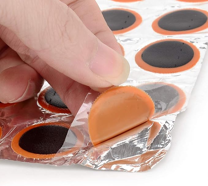 Bike Bicycle Tire Patches, Not Self Adhesive Rubber Patch Outdoor Cycling Bicycle Tire Tool for All Inflatable Inner Tubes in Road Emergency