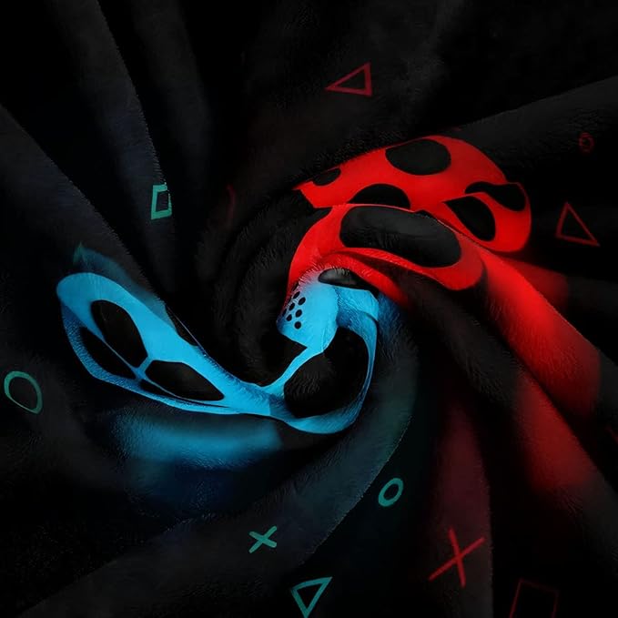 lirs Bedding Gaming Throw Blanket 60" x 50’’ Super Soft, Fleece, Gamer Gift for Couch Sofa for for Kids Boys Teens Video Game (MT-A07, 60’’x50)