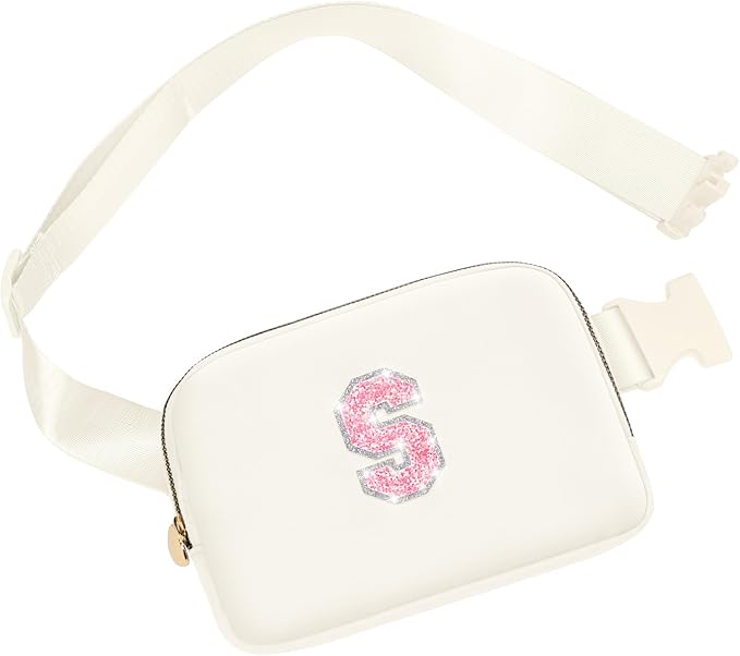 Christmas Birthday Gifts for 4 5 6 7 8 9 10 11 12 13 14 Year Old Girls, Stocking Stuffers Fashion Waist Packs Fanny Pack for Women Girls Kids, Cute Belt Bag Crossbody Bags(Cream, S)