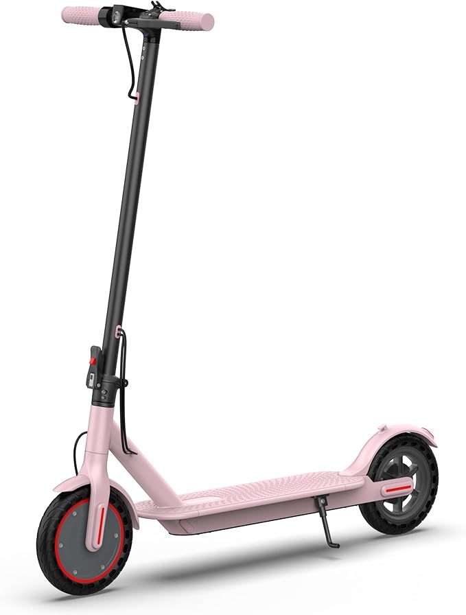 Electric Scooter - 8.5"/10'' Solid Tires, 350W/500W Motor, Up to 19-22MPH and 21-24Miles Long-Range Portable Commuting Scooter for Adults with Double Braking System and App