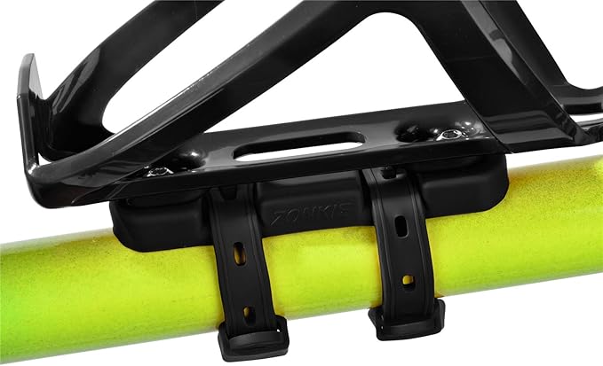 Bicycle Bottle Cages, Plastic Bike Bottle Holder with Cage Mounting Base (Black)