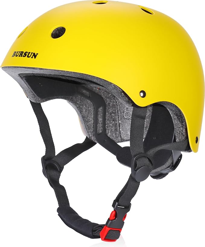 BURSUN Kids Bike Helmet Ventilation & Adjustable Toddler Helmet for Ages 2-14 Kids Boys Girls Multi-Sport Helmet for Skateboard Roller Skateing Bicycle Scooter blance Bike