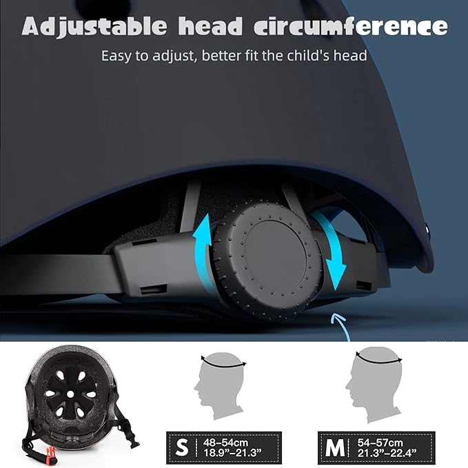 Kids Helmet Set with Knee Pads Elbow Pads Wrist Guards,Adjustable Helmet for Toddler Kids&Youth,3~14yrs Girl Boy Kids Protective Gear Set for Roller Skate Scooter Inline skatings Longboard