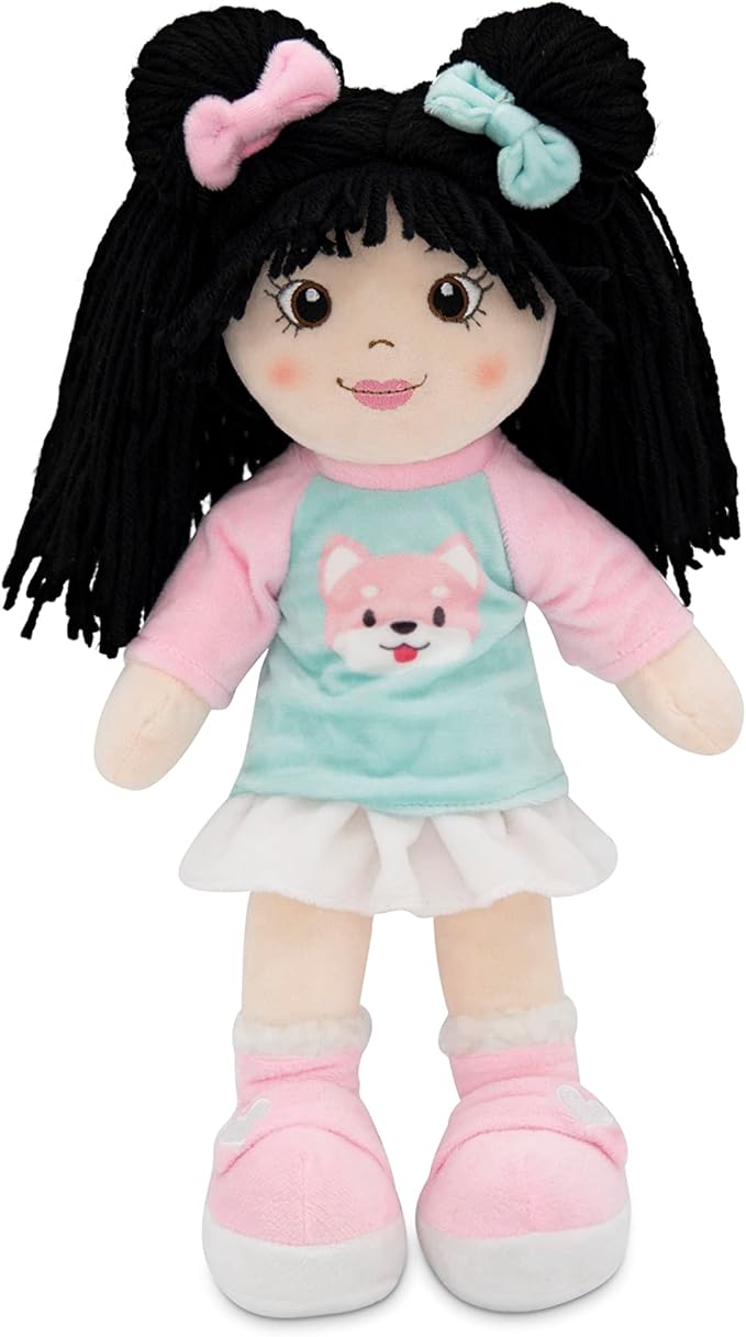 Playtime by Eimmie 14" Soft Baby Doll for Girls (Lillie) - Plush Rag Doll for Toddlers & Infants, Washable Stuffed Toy with Sensory Fabric Body - Great for Baby Showers, Birthdays & Special Occasions