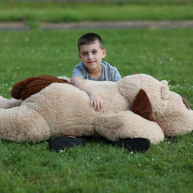 MaoGoLan 51" Giant Dog Plush, Life Size Large Stuffed Animal Dog, Fluffy and Cuddly Stuffed Puppy Stuffed Animal Throw Pillow Toy Birthday for Girls Kids