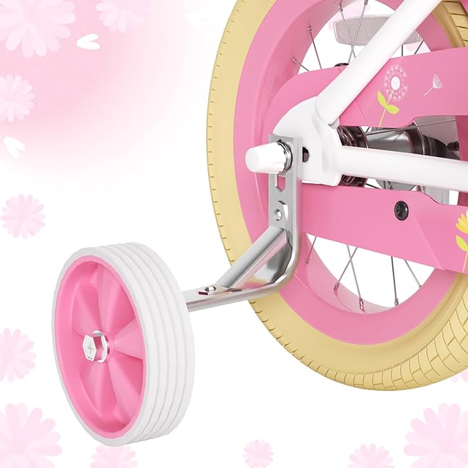 XJD Girls Bike for Toddlers and Kids Ages 2-12 Years Old,12 14 16 Inch Kids Bike with Training Wheels & Basket